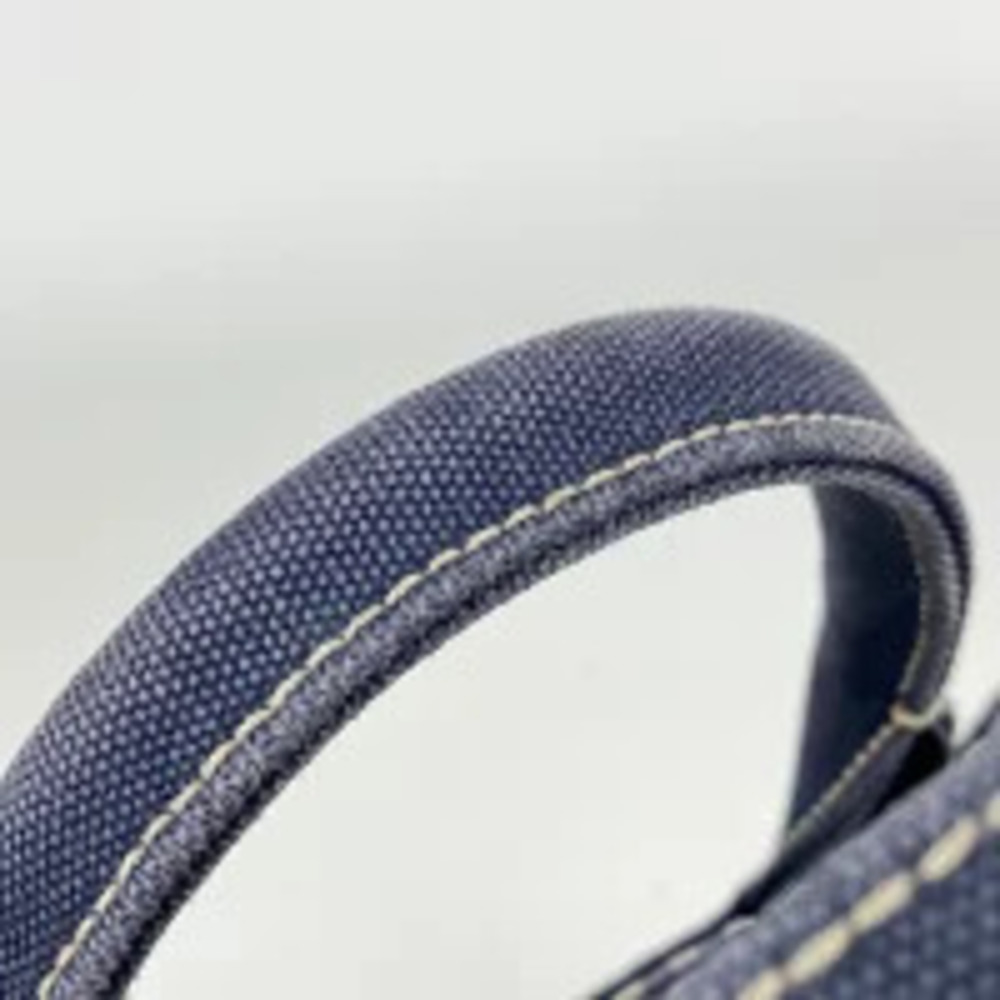 Prada Blue Bag Shoulder 2way Tote Navy Canapa Denim Blue - Picture 7 of 7